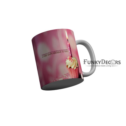 FunkyDecors Birthday Wishes Ceramic Coffee Mug