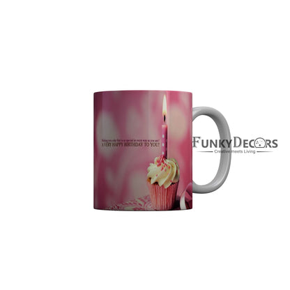 FunkyDecors Birthday Wishes Ceramic Coffee Mug