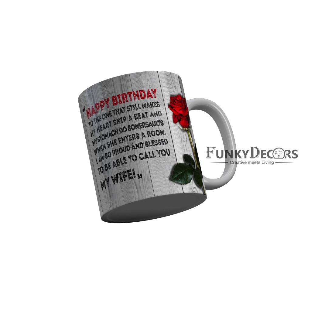 FunkyDecors Birthday Wishes Ceramic Coffee Mug
