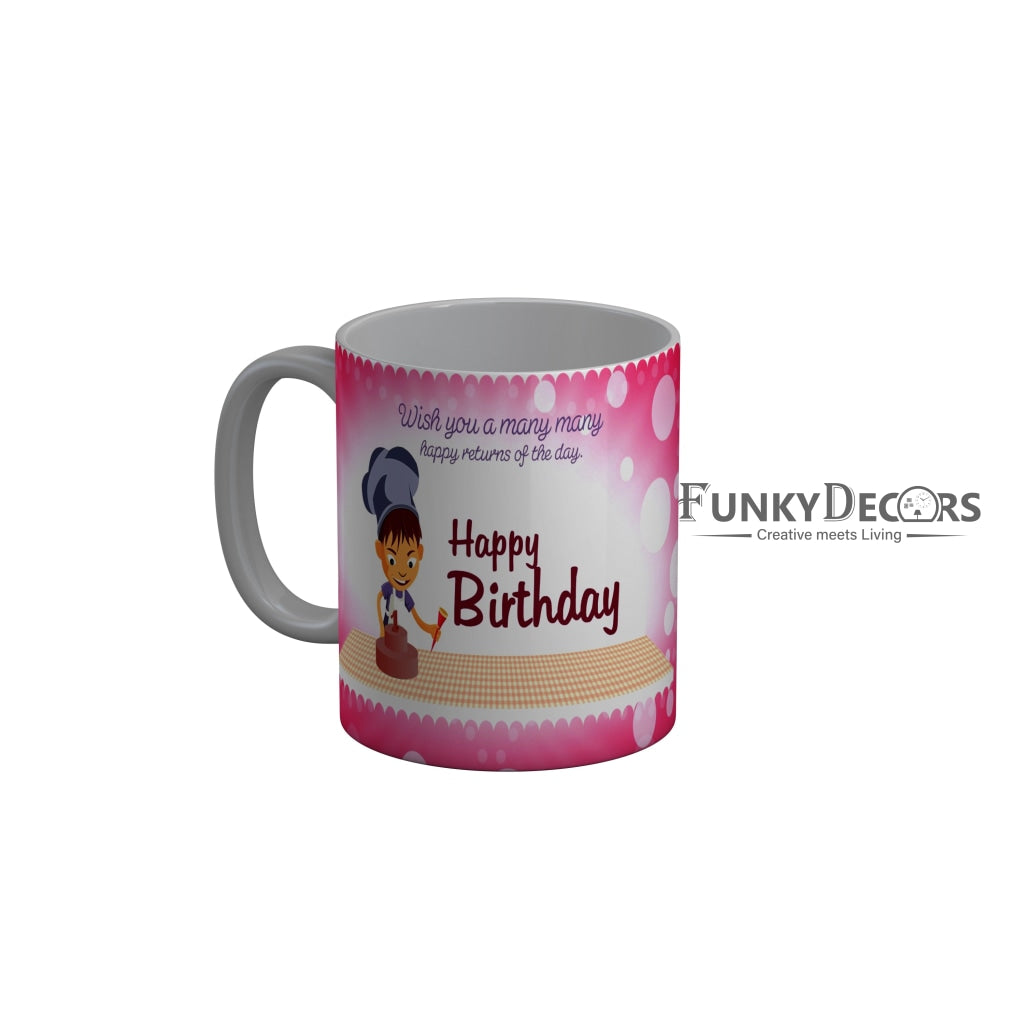 FunkyDecors Birthday Wishes Ceramic Coffee Mug