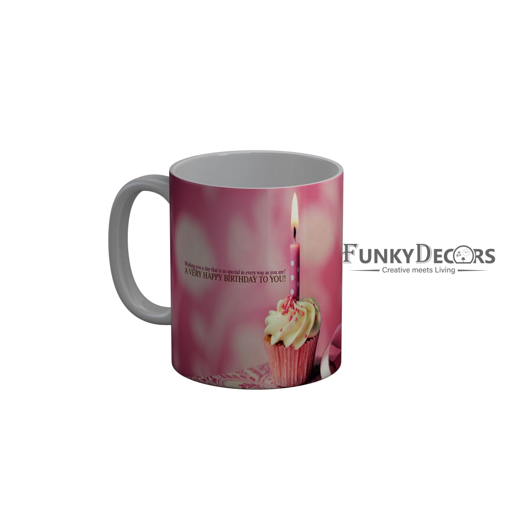 FunkyDecors Birthday Wishes Ceramic Coffee Mug