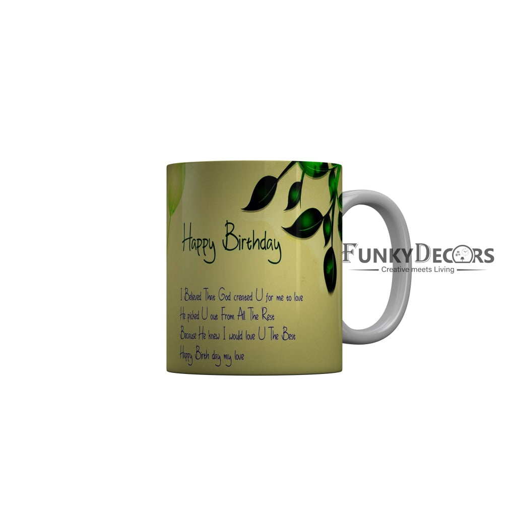 FunkyDecors Birthday Wishes Ceramic Coffee Mug