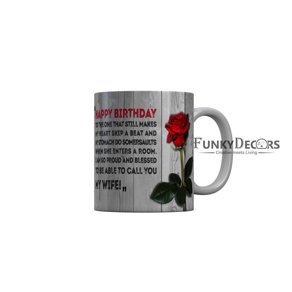 FunkyDecors Birthday Wishes Ceramic Coffee Mug