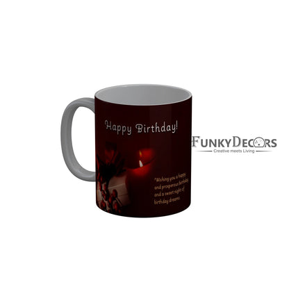 FunkyDecors Birthday Wishes Ceramic Coffee Mug