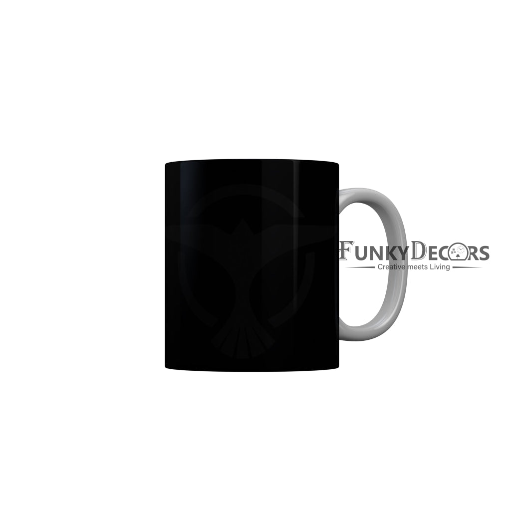 FunkyDecors Black Coffee Mug, 350 ml