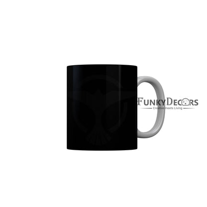 FunkyDecors Black Coffee Mug, 350 ml