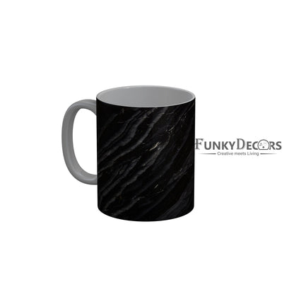 FunkyDecors Black Marble Pattern Ceramic Coffee Mug