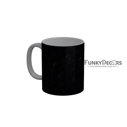 FunkyDecors Black Marble Pattern Ceramic Coffee Mug