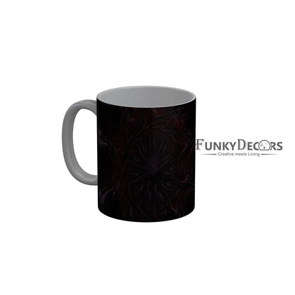 FunkyDecors Black Marble Pattern Ceramic Coffee Mug