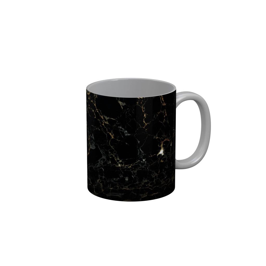 FunkyDecors Black Marble Pattern Ceramic Coffee Mug