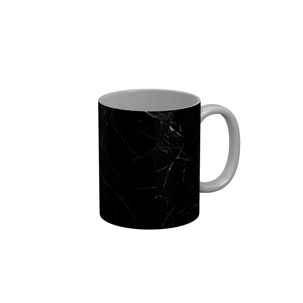 FunkyDecors Black Marble Pattern Ceramic Coffee Mug