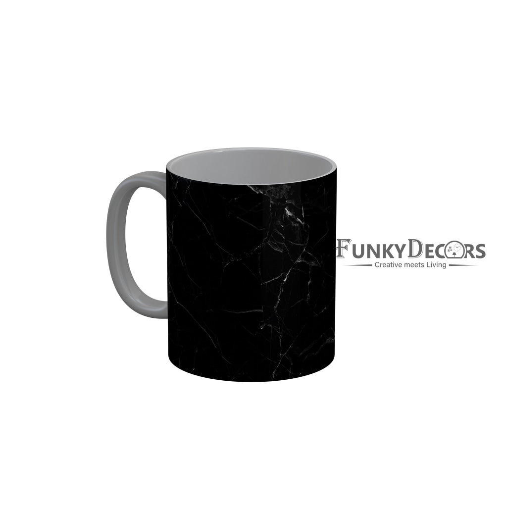 FunkyDecors Black Marble Pattern Ceramic Coffee Mug
