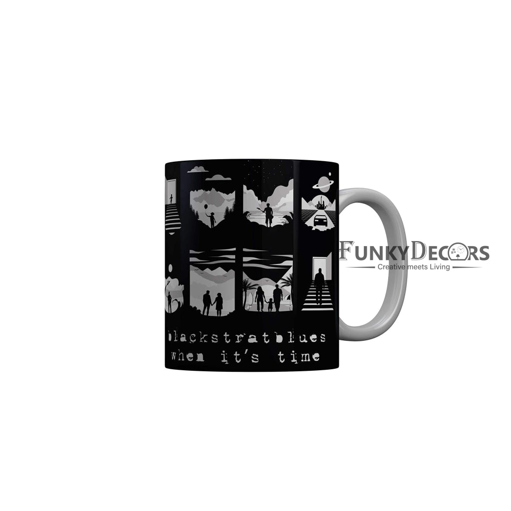 Funkydecors Blackstrablues Music Lover Ceramic Mug 350 Ml Multicolor Mugs