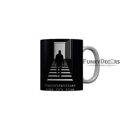 Funkydecors Blackstrablues Music Lover Ceramic Mug 350 Ml Multicolor Mugs