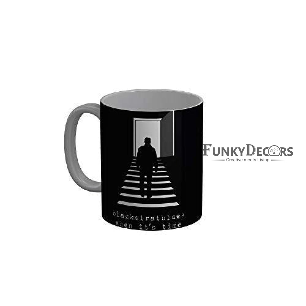 Funkydecors Blackstrablues Music Lover Ceramic Mug 350 Ml Multicolor Mugs