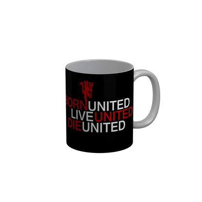 Funkydecors Born United Live Die Black Quotes Ceramic Coffee Mug 350 Ml Mugs