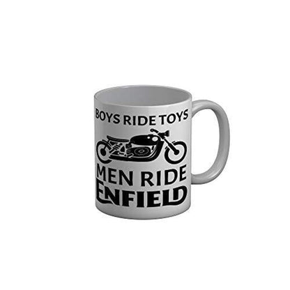 Funkydecors Boys Ride Toys Men Enfield Funny Quotes Ceramic Coffee Mug 350 Ml Mugs