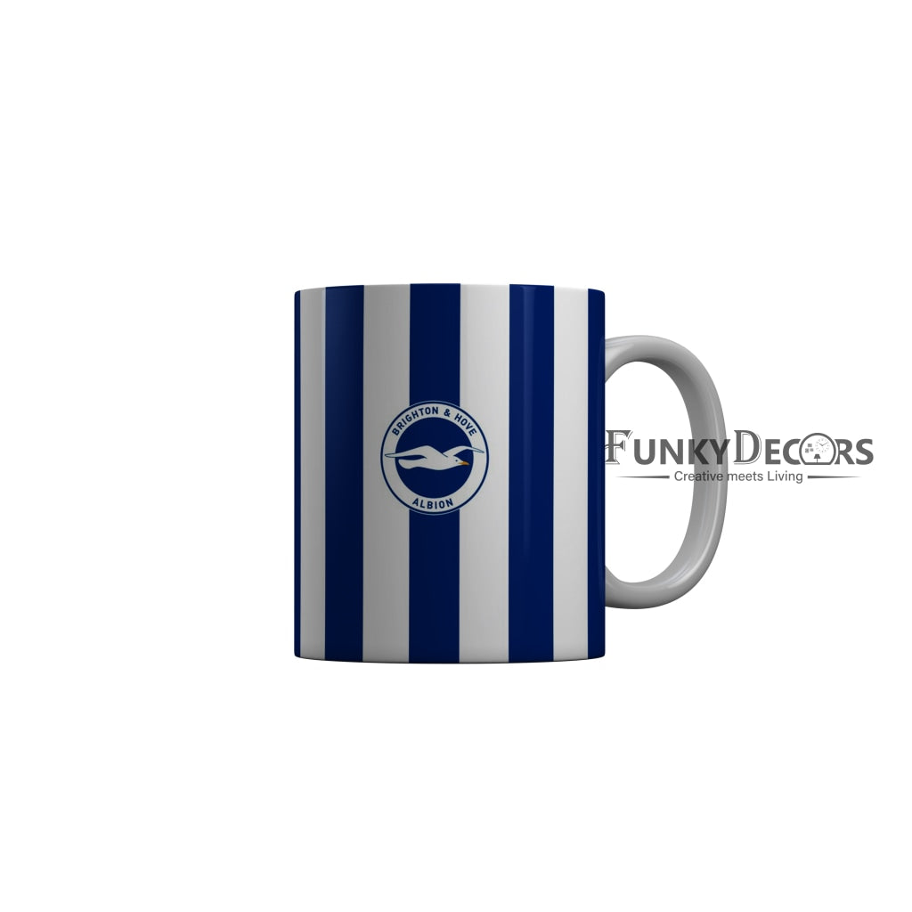FunkyDecors Brighton and Hove Albion Blue White Ceramic Coffee Mug