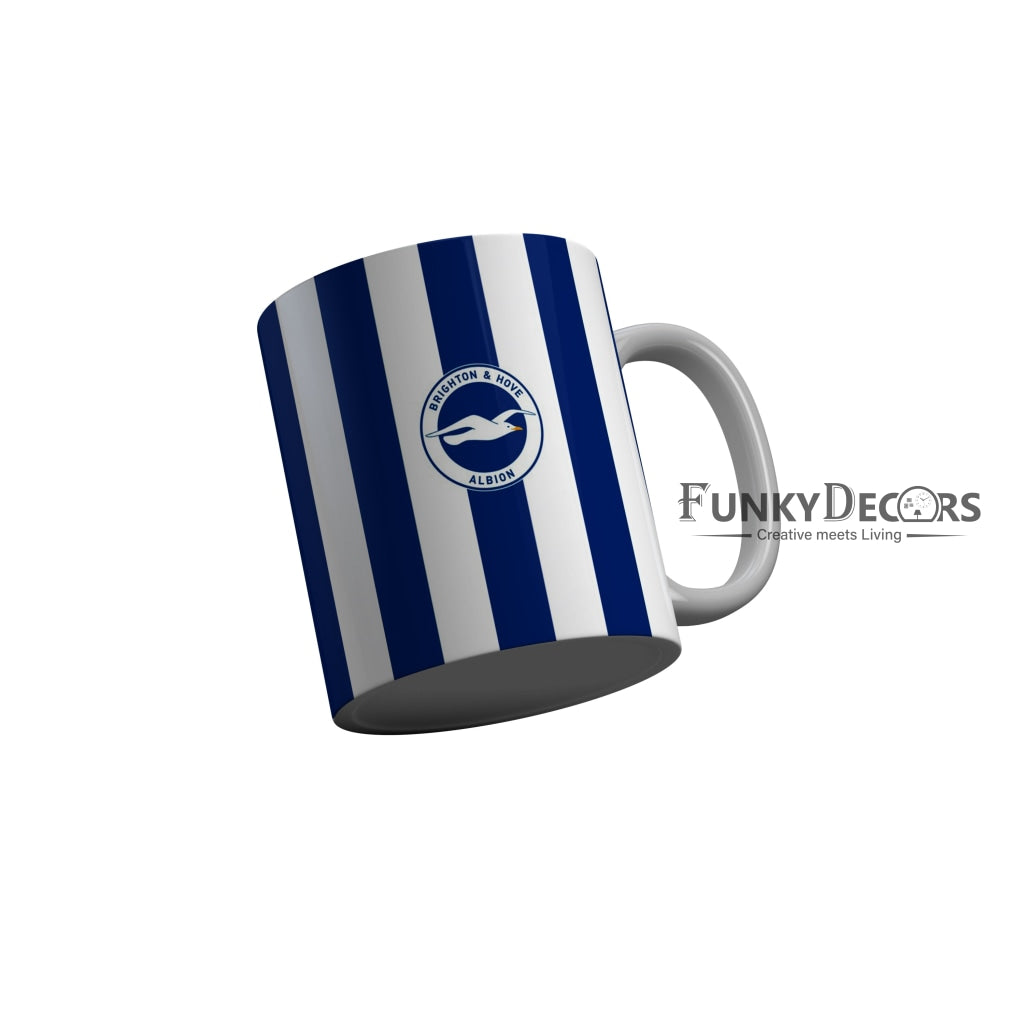 FunkyDecors Brighton and Hove Albion Blue White Ceramic Coffee Mug