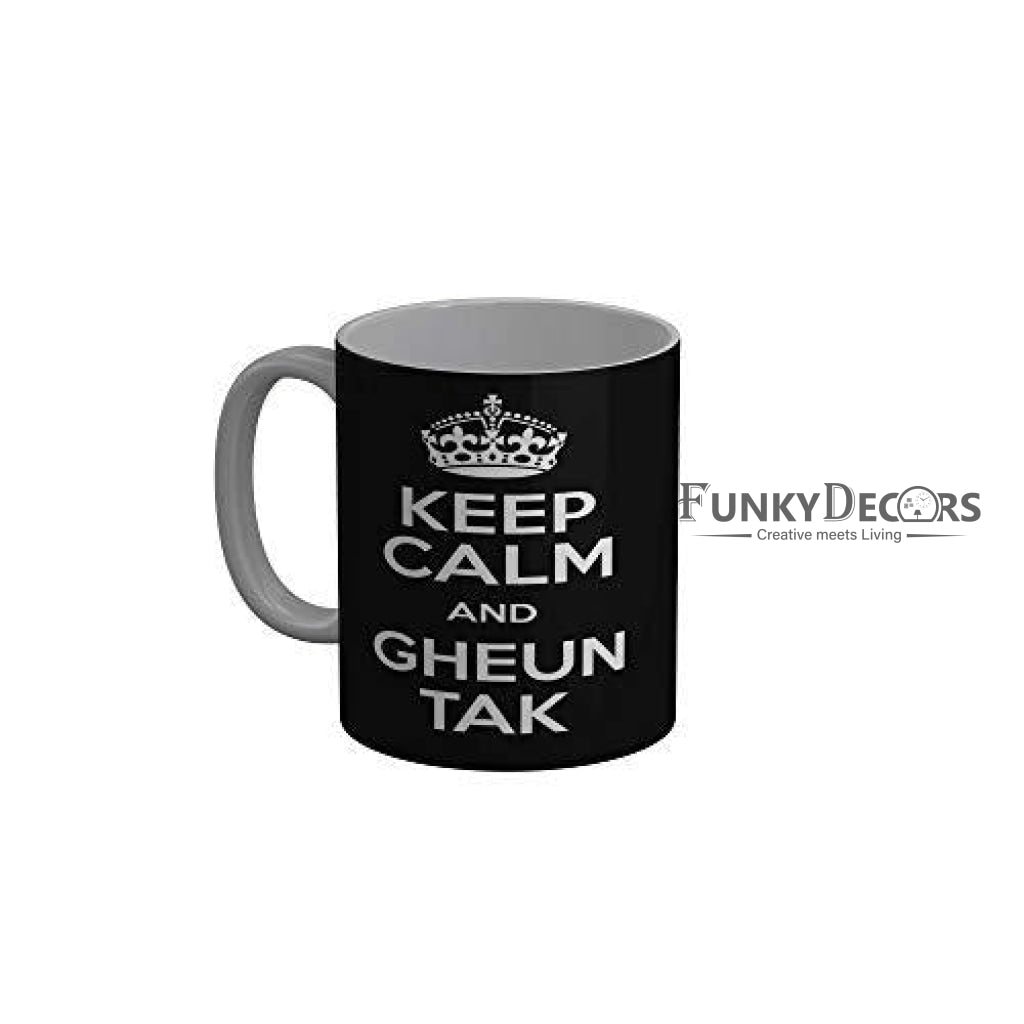 Funkydecors Cafe Marathi Standup Comedy Funny Quotes Ceramic Mug 350 Ml Multicolor Mugs