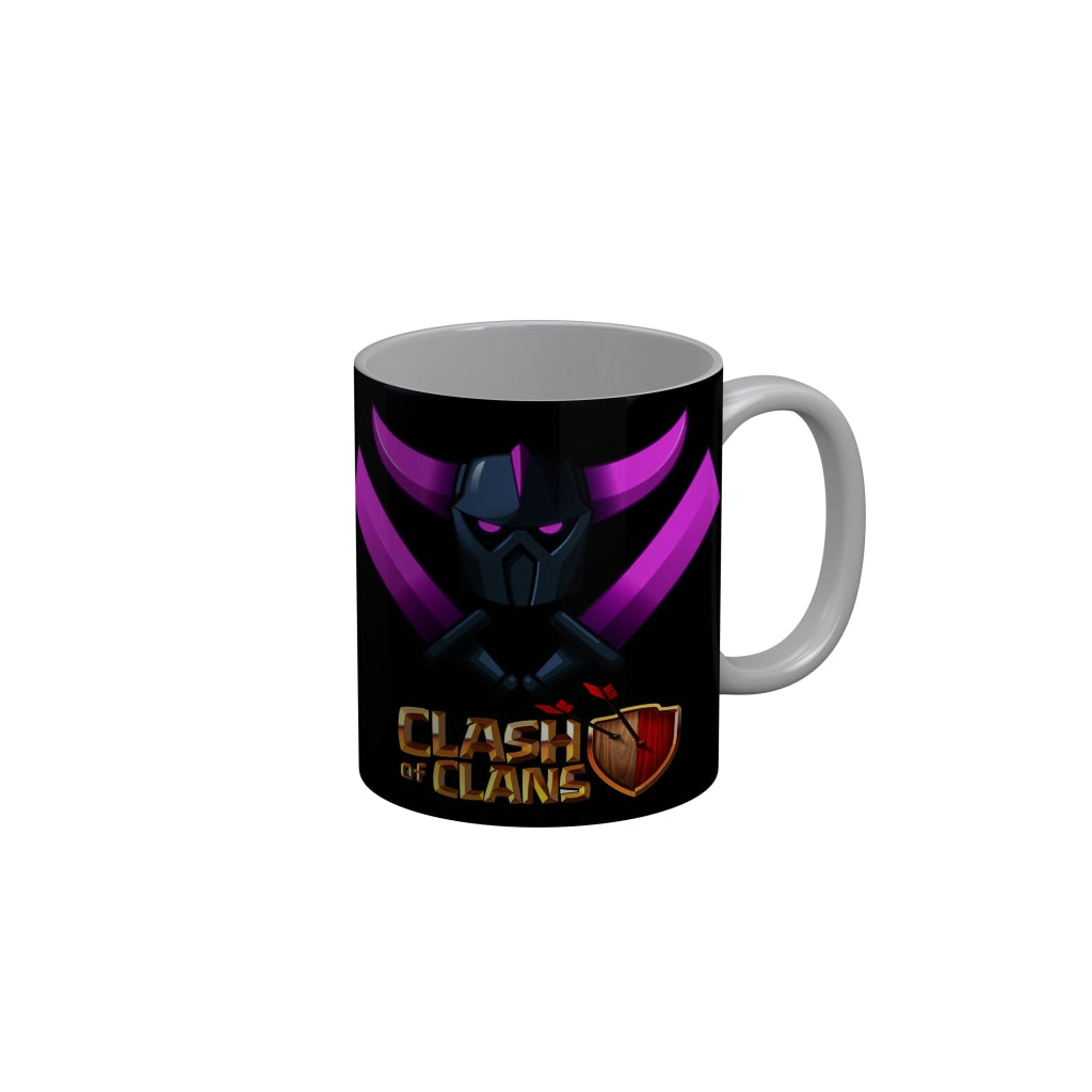 FunkyDecors Cash Of Clans Black Quotes Ceramic Coffee Mug, 350 ml