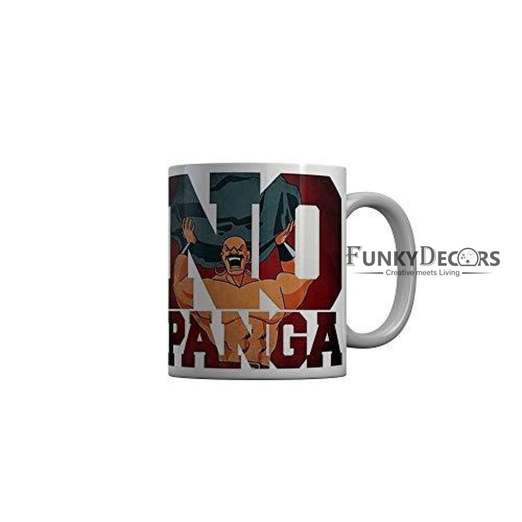 Funkydecors Chacha Choudhary Comic Cartoon Ceramic Mug 350 Ml Multicolor Mugs