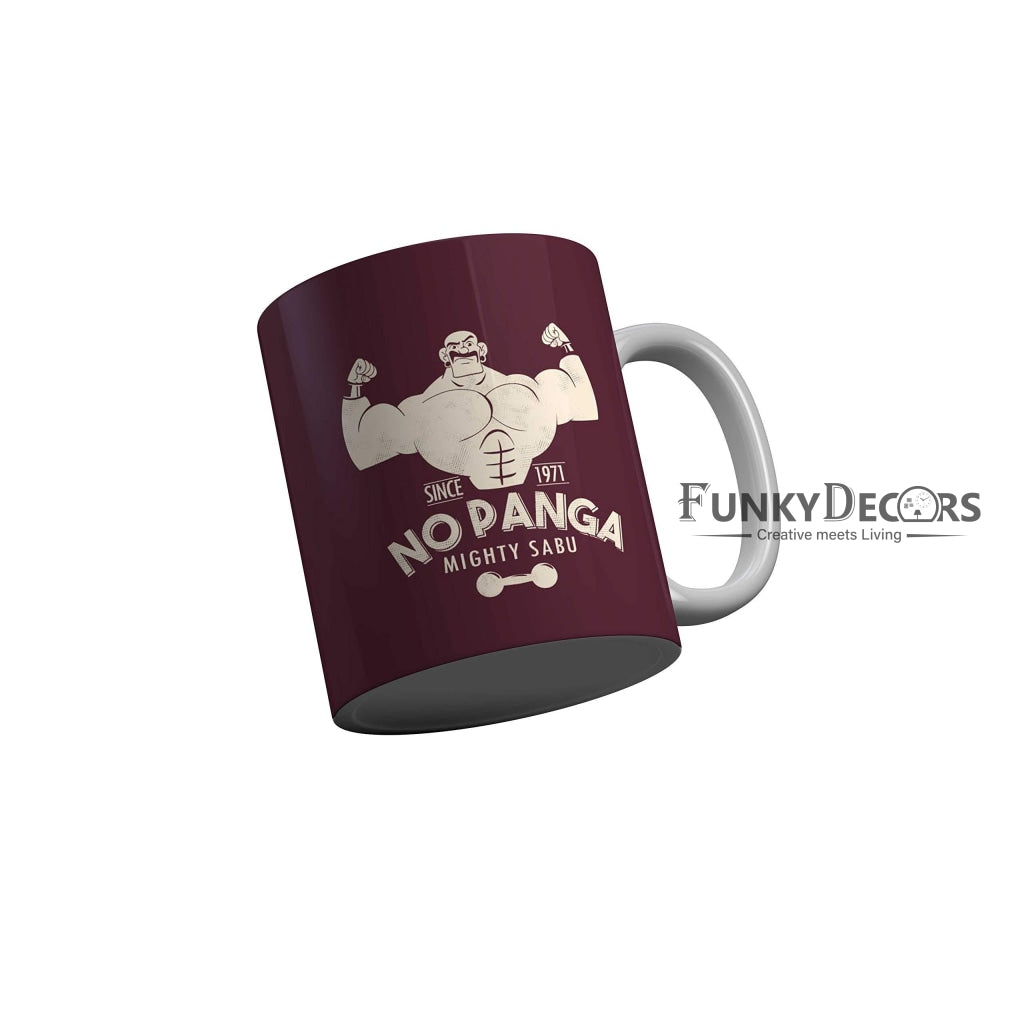 Funkydecors Chacha Choudhary Comic Cartoon Ceramic Mug 350 Ml Multicolor Mugs