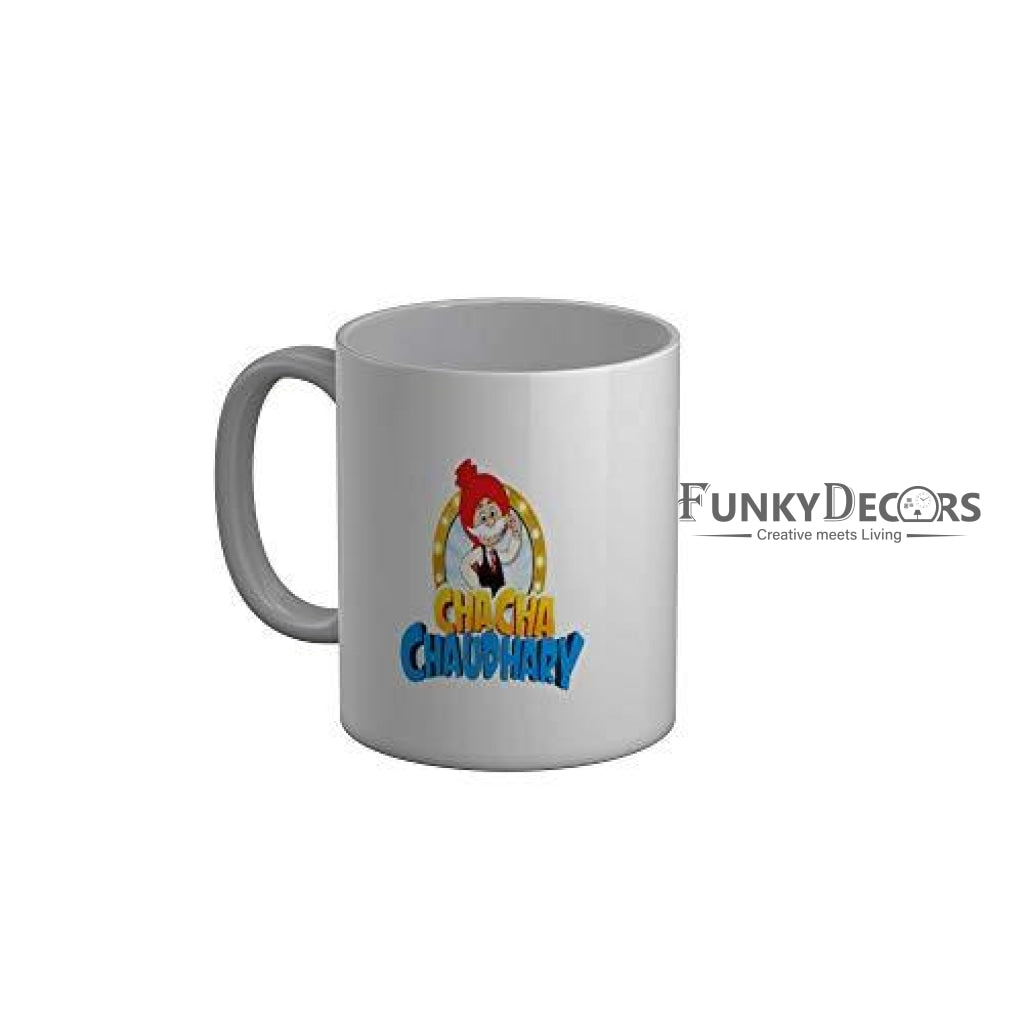 Funkydecors Chacha Choudhary Comic Cartoon Ceramic Mug 350 Ml Multicolor Mugs