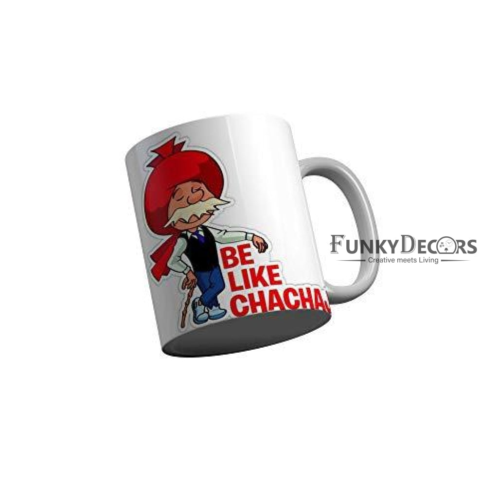 Funkydecors Chacha Choudhary Comic Cartoon Ceramic Mug 350 Ml Multicolor Mugs