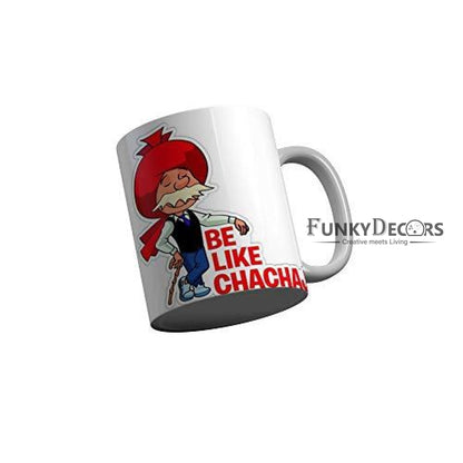Funkydecors Chacha Choudhary Comic Cartoon Ceramic Mug 350 Ml Multicolor Mugs