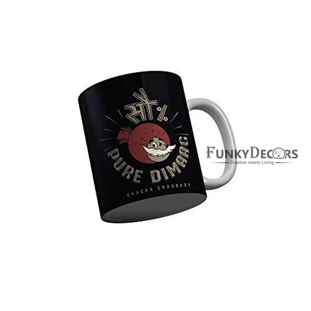 Funkydecors Chacha Choudhary Comic Cartoon Ceramic Mug 350 Ml Multicolor Mugs
