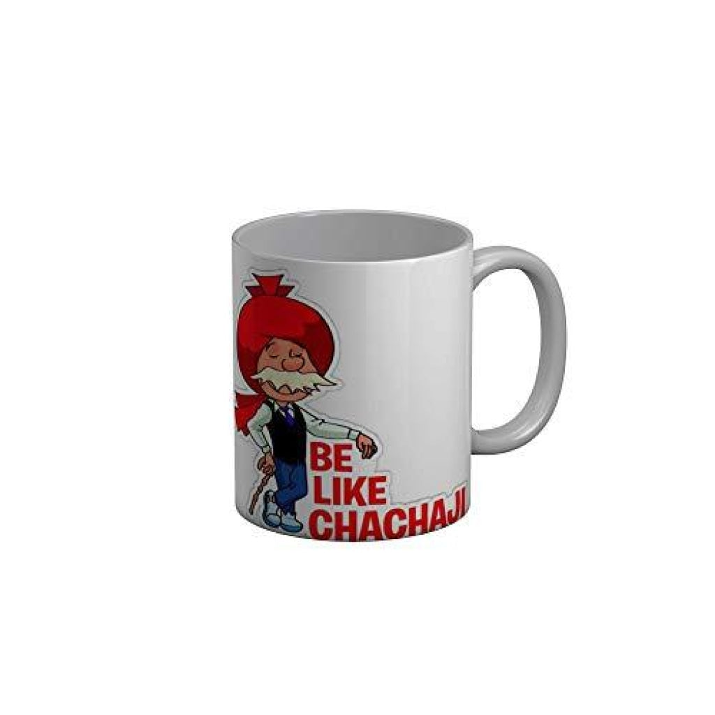 Funkydecors Chacha Choudhary Comic Cartoon Ceramic Mug 350 Ml Multicolor Mugs
