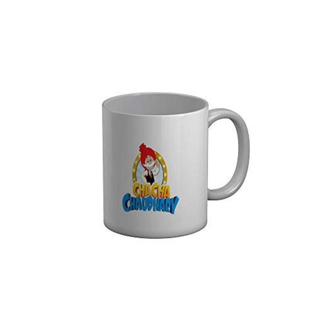 Funkydecors Chacha Choudhary Comic Cartoon Ceramic Mug 350 Ml Multicolor Mugs