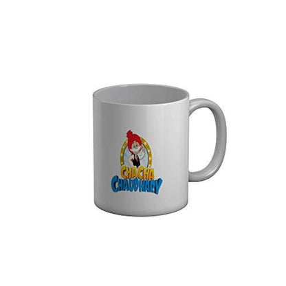 Funkydecors Chacha Choudhary Comic Cartoon Ceramic Mug 350 Ml Multicolor Mugs