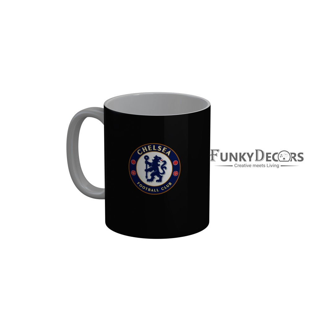 FunkyDecors Chelsea Football Club Black Ceramic Coffee Mug