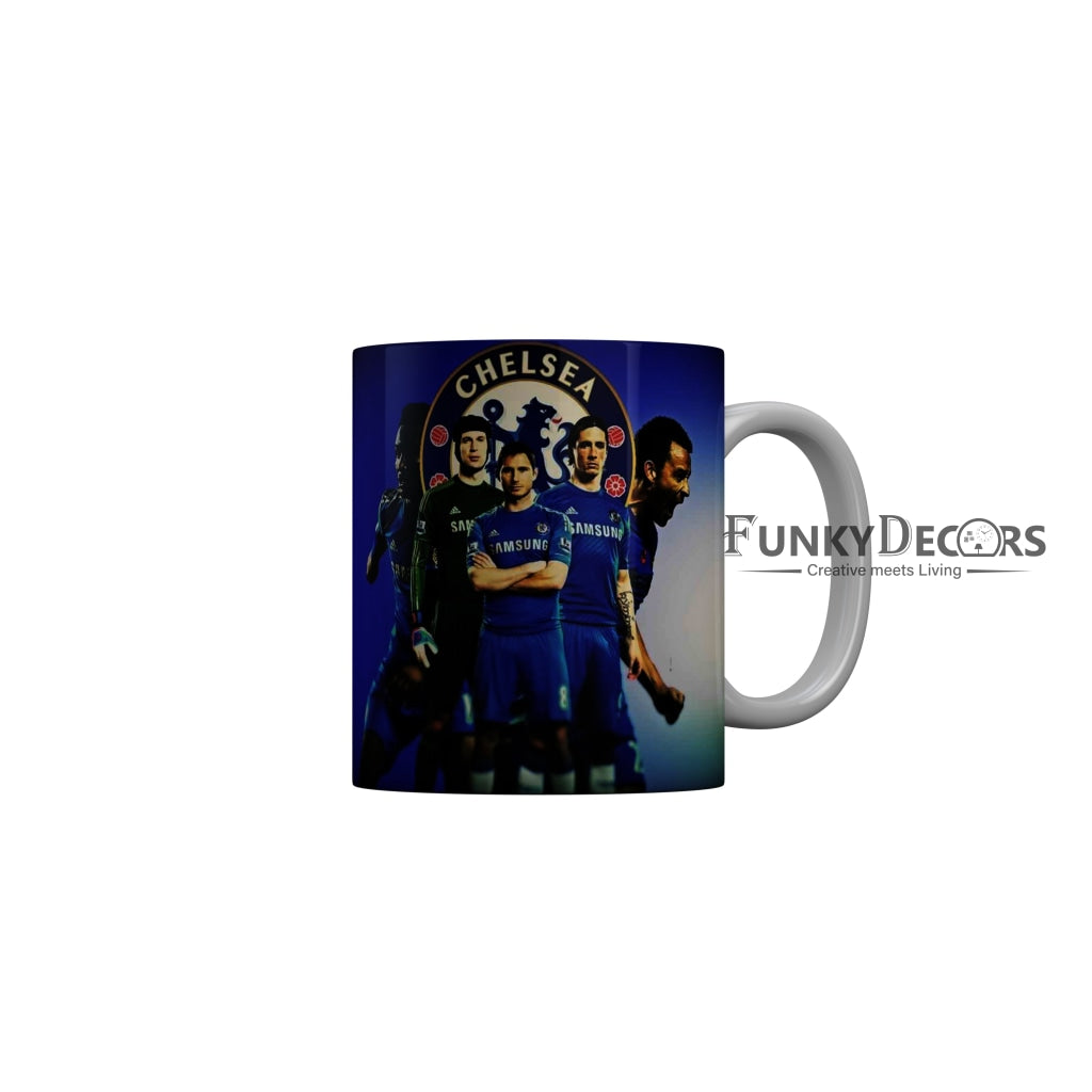 FunkyDecors Chelsea Football Club Blue Ceramic Coffee Mug