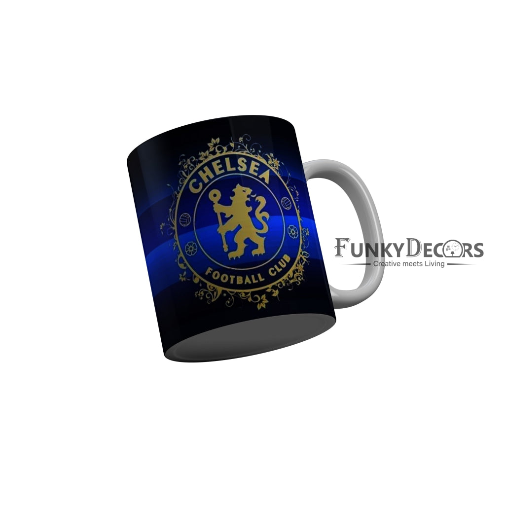 FunkyDecors Chelsea Football Club Blue Ceramic Coffee Mug