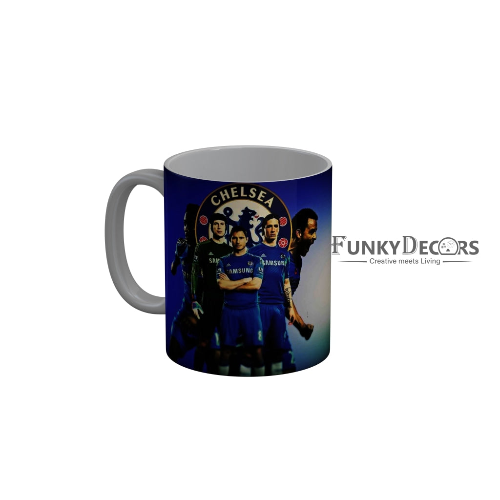 FunkyDecors Chelsea Football Club Blue Ceramic Coffee Mug