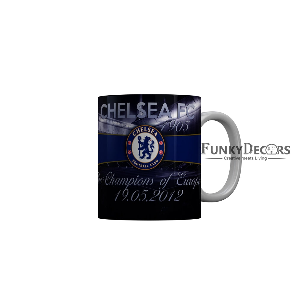 FunkyDecors Chelsea Football Club Champions of Euorope 19.05.12 Blue Ceramic Coffee Mug