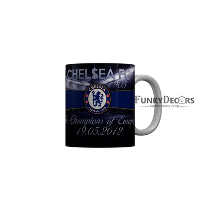 FunkyDecors Chelsea Football Club Champions of Euorope 19.05.12 Blue Ceramic Coffee Mug