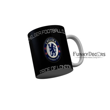 FunkyDecors Chelsea Football Club Pride of London Black Ceramic Coffee Mug
