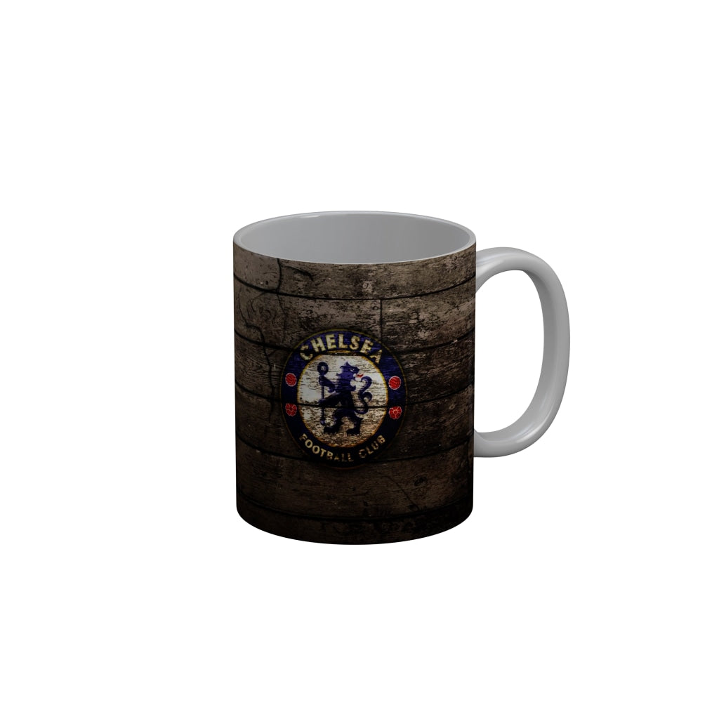 FunkyDecors Chelsea Football Club Wooden Pattern Ceramic Coffee Mug