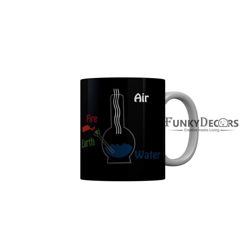 FunkyDecors Chemical Solution Black Quotes Ceramic Coffee Mug, 350 ml
