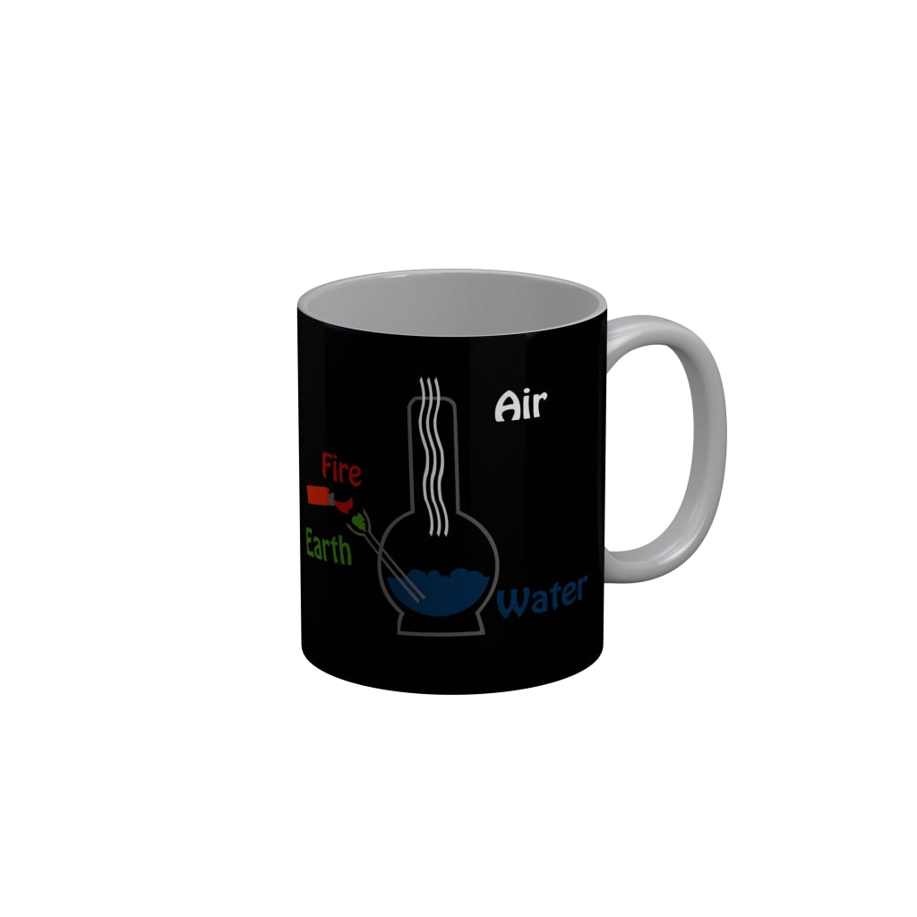 FunkyDecors Chemical Solution Black Quotes Ceramic Coffee Mug, 350 ml