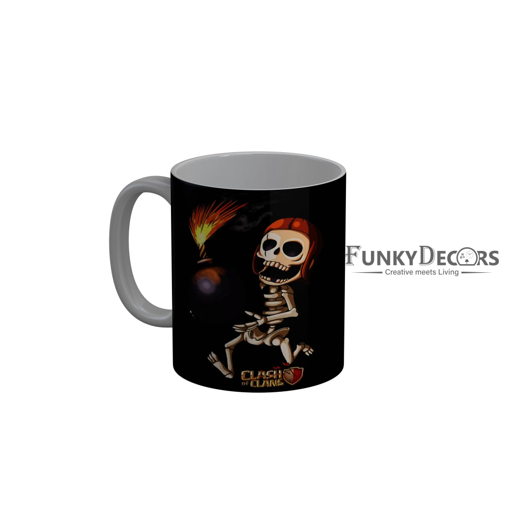 FunkyDecorsClash and Clans Black Funny Quotes Ceramic Coffee Mug, 350 ml