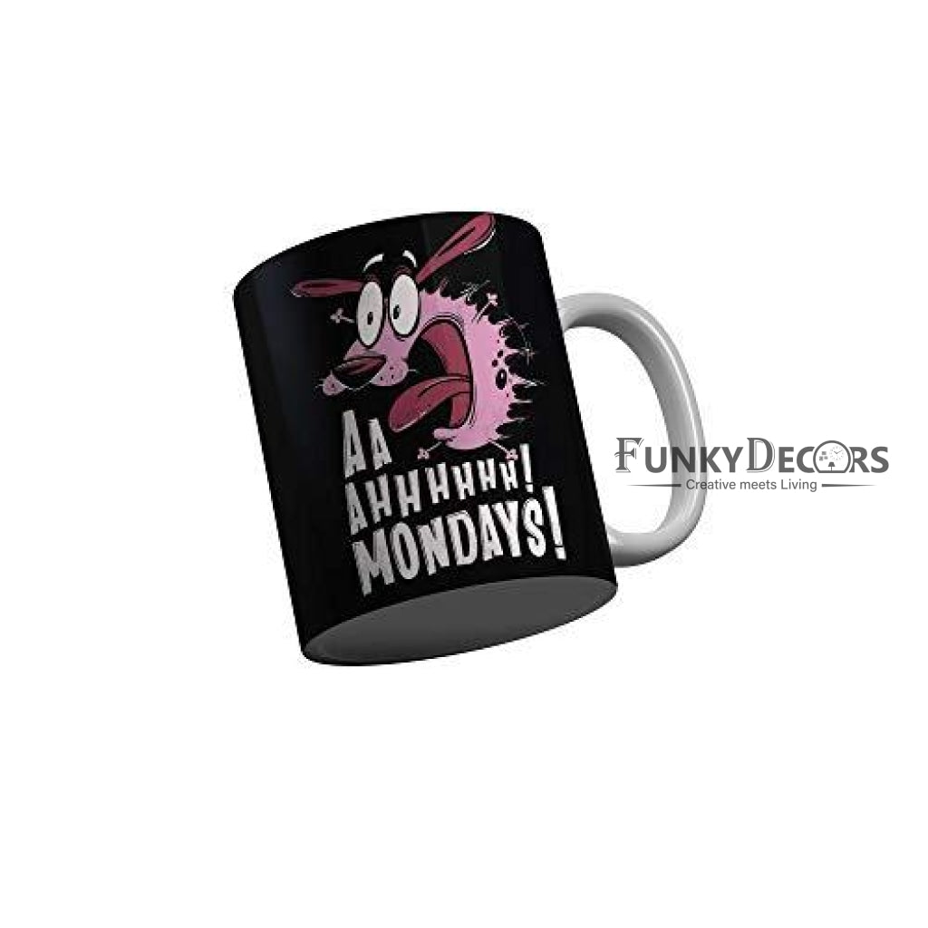 Funkydecors Courage The Cowardly Dog Cartoon Ceramic Mug 350 Ml Multicolor Mugs