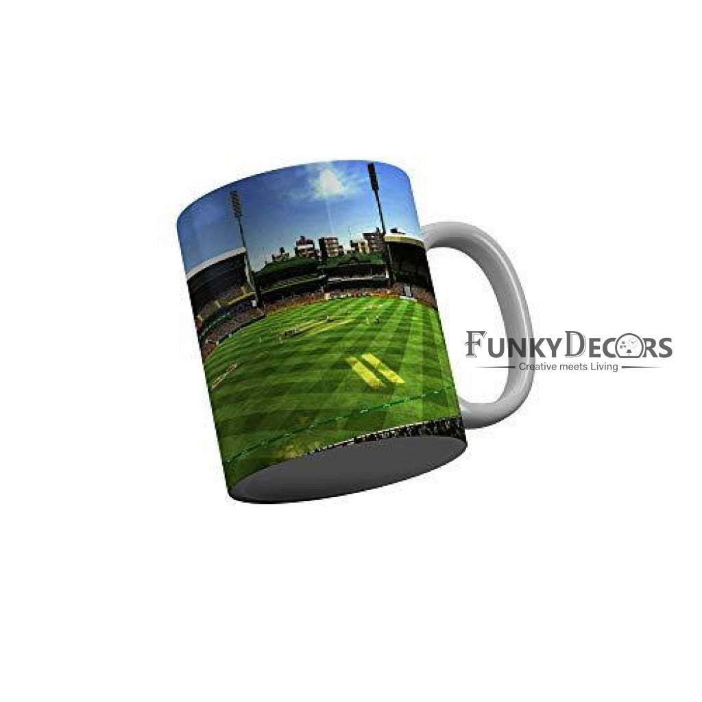 Funkydecors Cricket Stadium Ceramic Mug 350 Ml Multicolor Mugs