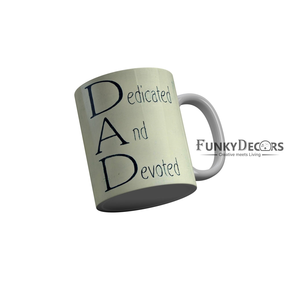 FunkyDecors Dad Birthday Father Day World Greatest Dad Ceramic Coffee Mug
