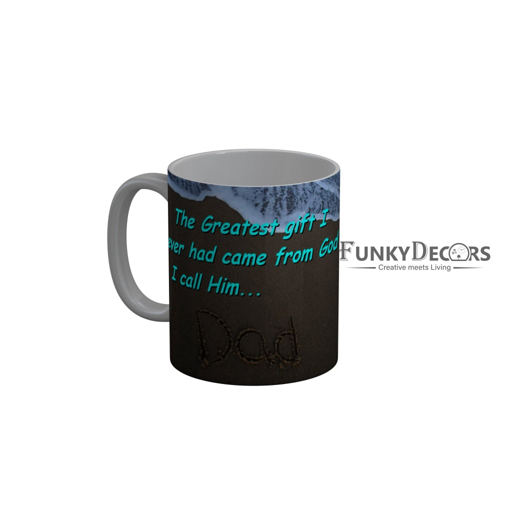 FunkyDecors Dad Birthday Father Day World Greatest Dad Ceramic Coffee Mug