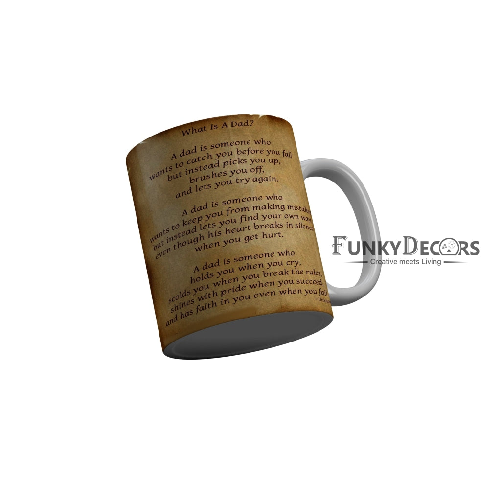 FunkyDecors Dad Birthday Father Day World Greatest Dad Ceramic Coffee Mug